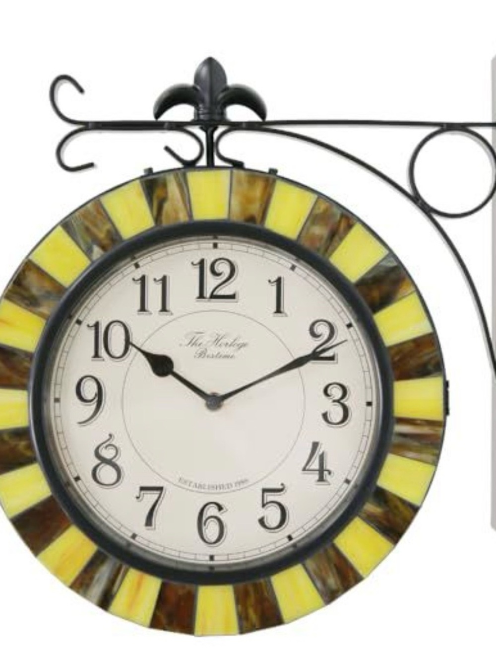 The Heritage Station Yellow and Brown Wall Clock by